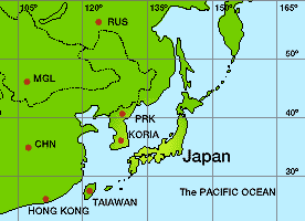 Japan map.