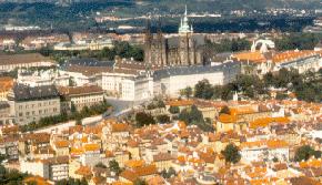 Prague Castle - view from plane