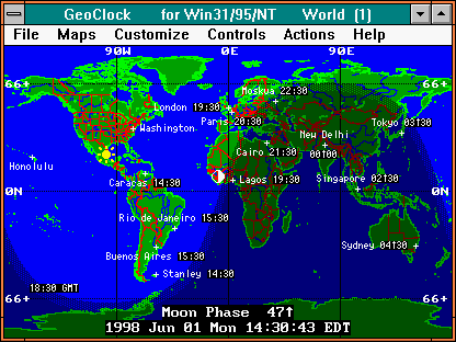 GeoClock World Map