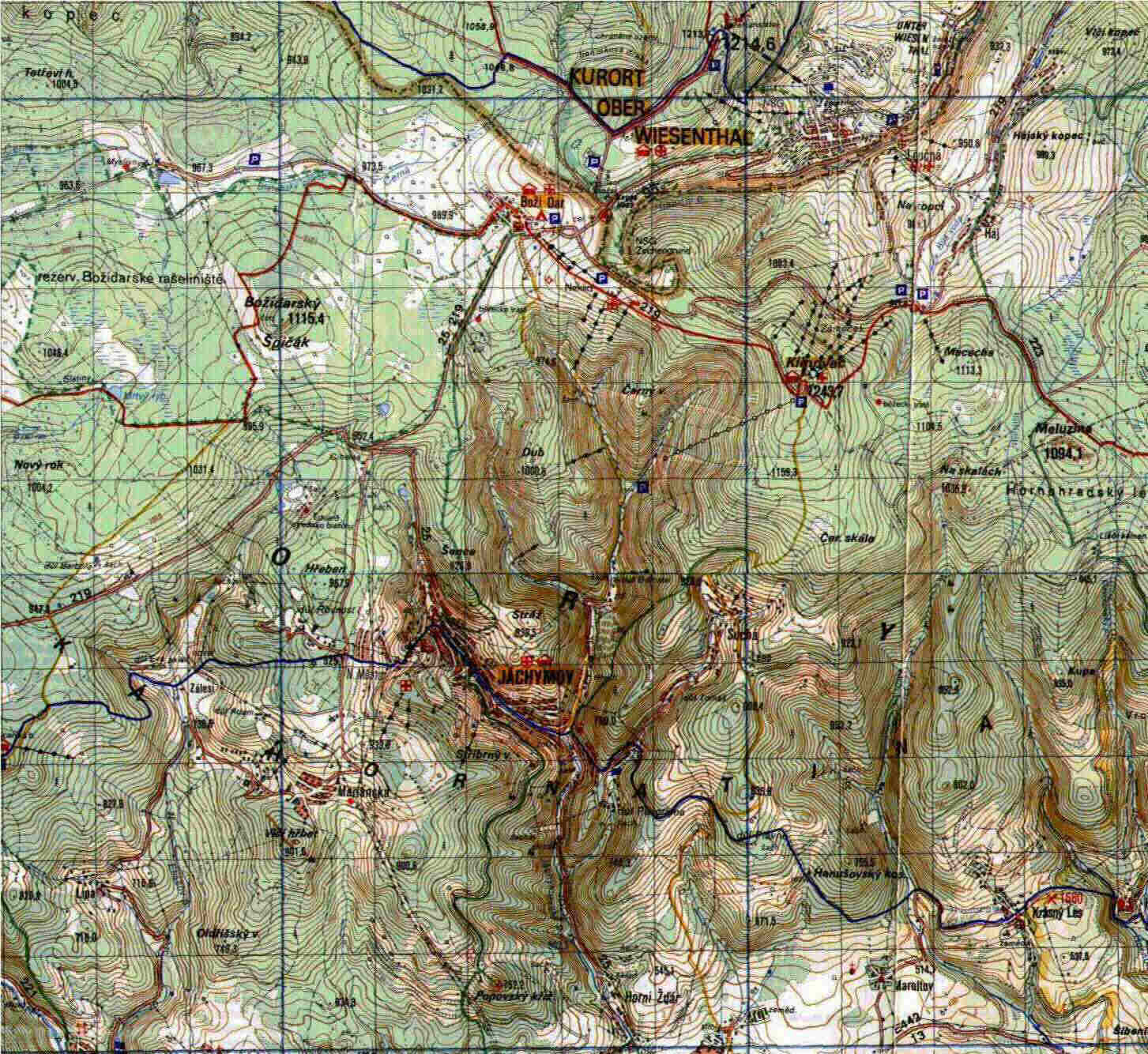 mapa jáchymovska