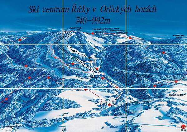 Ski centrum ╪φΦky v Orlick²ch horßch - panorama