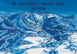 Ski centrum ╪φΦky v Orlick²ch horßch - panorama