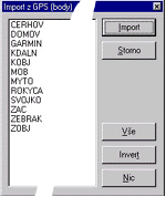 Import bod∙ z GPS