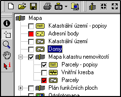 výřez Mapa katastru nemovitostí