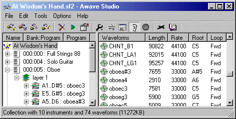 Screenshot of the main window