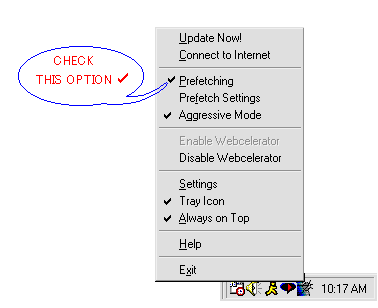 Use your actual right-click menu.