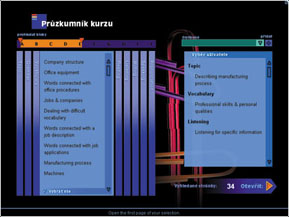 Průzkumník kurzu umožňuje sestavení individuálních lekcí