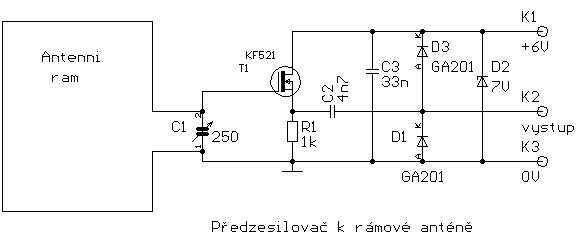 SchΘma p°edzesilovaΦe k rßmovΘ antΘn∞