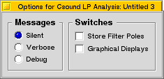 LP Analysis Options