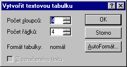 Dialog pro urΦenφ poΦtu °ßdk∙ a sloupc∙