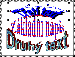 Objekt MagicText se temi npisy