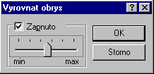 Dialog pro vyrovnßnφ obrys∙