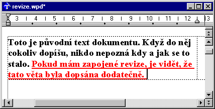 Nově vepsaný text