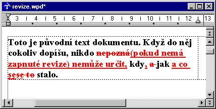 Opravy textu obecně - vkládání, mazání a přepis