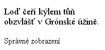 Správné zobrazení