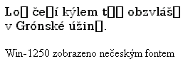 Win nečeským fontem