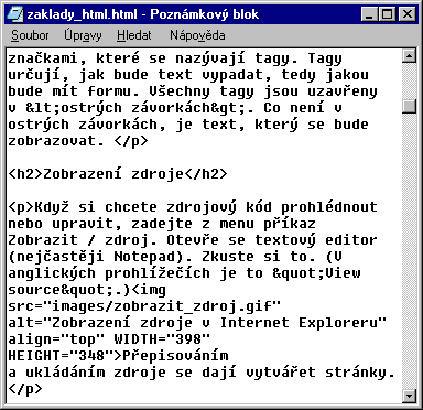 Zdroj zobrazený v texťáku