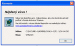 On-access skener našel virus...