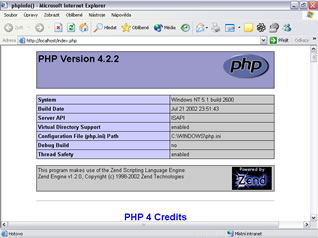 Informace o PHP