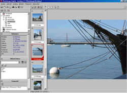 Obrazovka programu PhotoImage Digital poskytuje na jedin² pohled znaΦnΘ mno₧stvφ informacφ