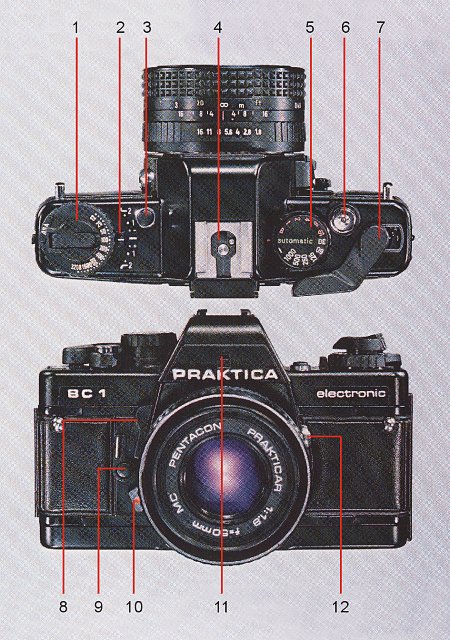 Praktica BC1 - obrzek s popisem