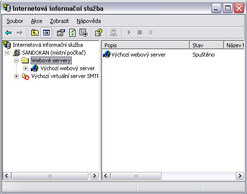 Instalace IIS - sprva