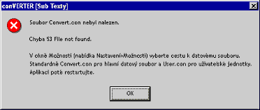 Chyba 53 File not found