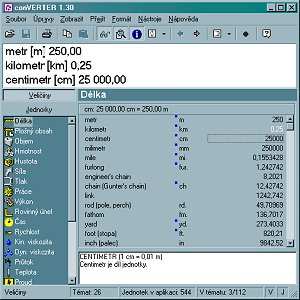 Nßhled aplikace conVERTER verze 1.30