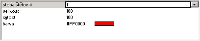 KoneΦnß podoba v okne "Parameters"