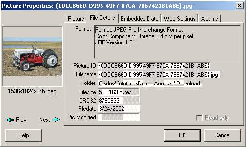 Picture Properties - File Details
