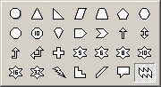 Tvary, které se dají použít pro kreslení přímo v programu