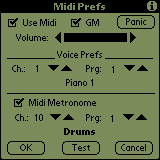 Midi Preferences