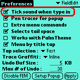 Tick Sound when type in