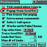 Popup from Graffiti in Preferences