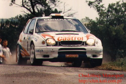 kierowca: Robert Gryczyński; pilot: Tadeusz Burkacki; samochód: Toyota Corolla WRC