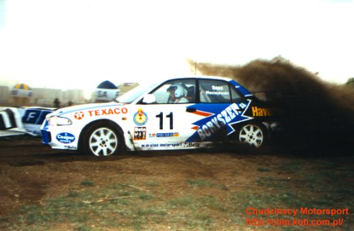 kierowca: Wies│aw Stec; pilot: Maciej Maciejewski; samoch≤d: Mitsubishi Lancer EVO III