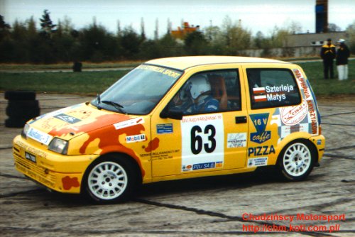 kierowca: úukasz Szterleja; pilot: Mariusz Matys; samoch≤d: Fiat Cinquecento Sporting