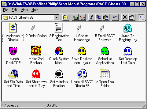 Manage your PC with PACT Ghosts 98!