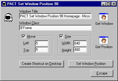 Sets the size and position of a window you can point on - PACT SetWindowPos 98!