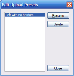 Edit image presets