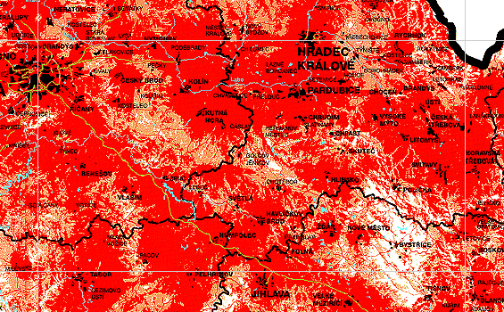 Mapa pokrytí