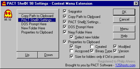 PACT Shell Extension: Add user defined context menu commands!