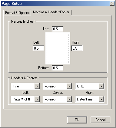 Mozilla - nastavenφ vzhledu tiskovΘ strßnky (okraje, zßhlavφ a zßpatφ)