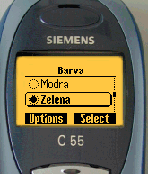 Siemens C55 a t°φda LIST