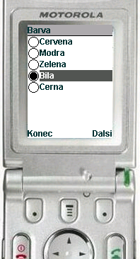 Motorola 720i, t°φda LIST