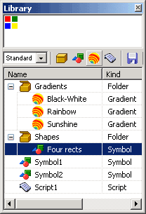 V²bornß sprßva symbol∙, definic p°echod∙ barev a podprogram∙