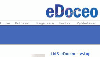 Projekt "eDoceo" - ukßzka hlaviΦky webovΘ strßnky