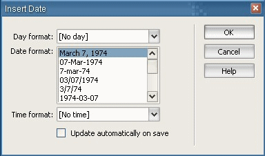 DialogovΘ okno pro automatickΘ vlo₧enφ data