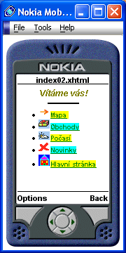 Simultor Nokia MB 4.0 - zobrazen druh ukzky