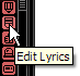 Click edit song lyrics button